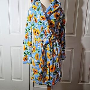 Vera Bradley Floral Robe Yellow and Blue